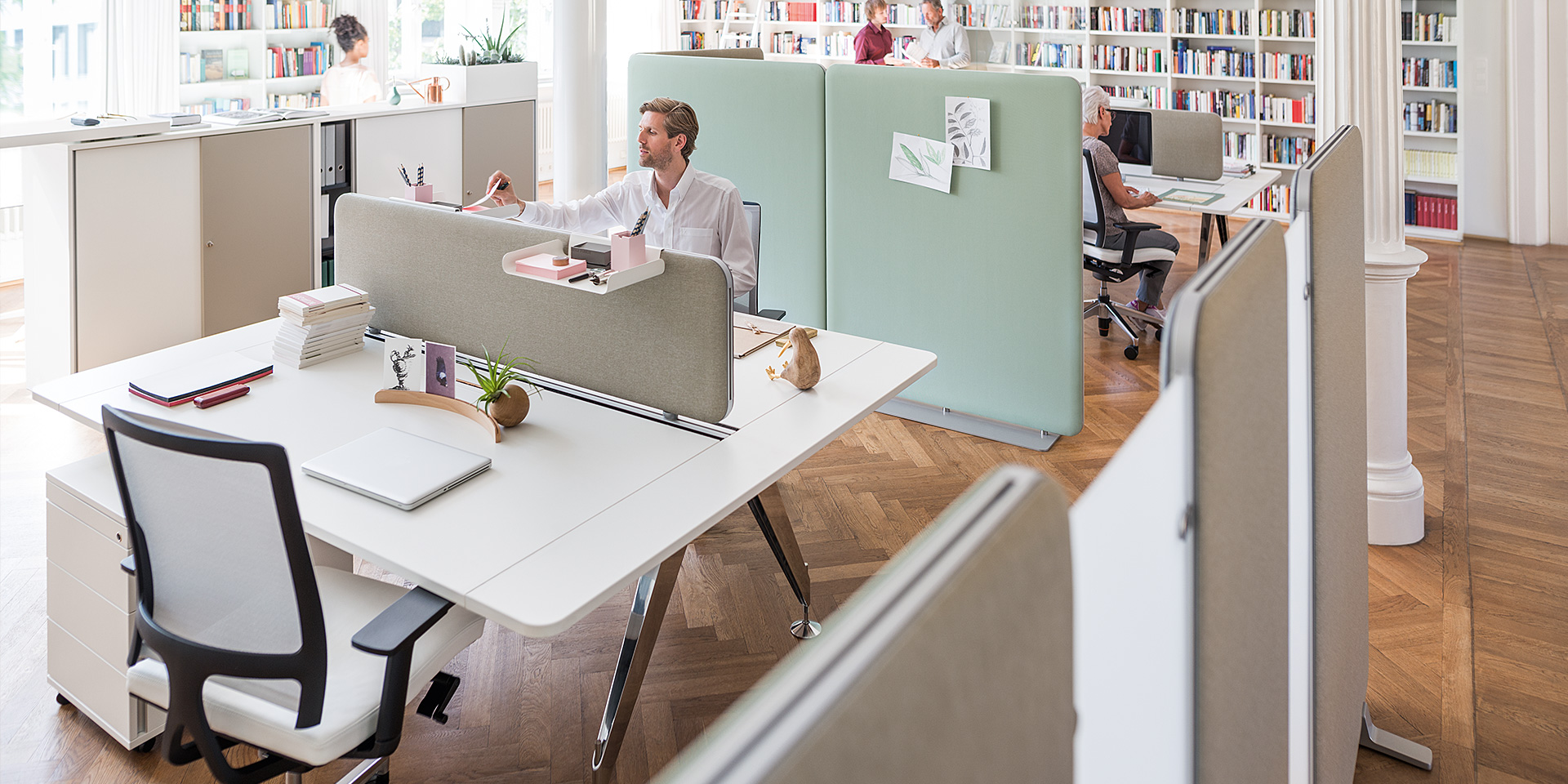 Sedus akoestische scheidingswand - akoestiek Heering Office Den Haag 4