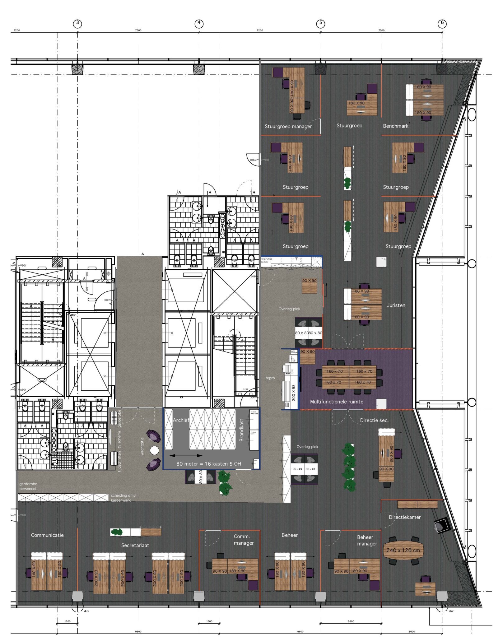 ontwerp tekening Vewin Heering Office Den Haag