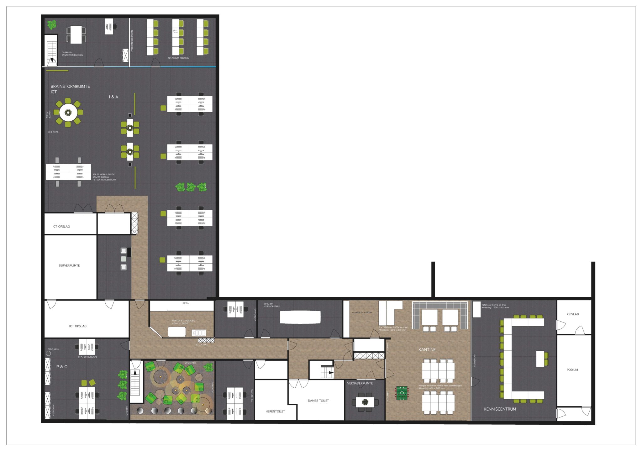 ontwerp tekening woonbron Heering Office Den Haag