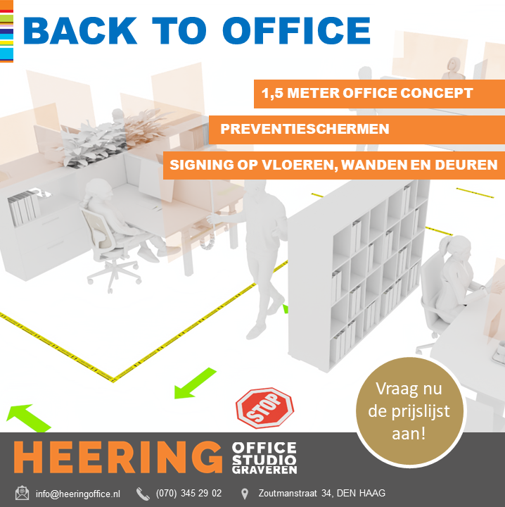 back to office concept coronaproof kantoor Heering Office Den Haag