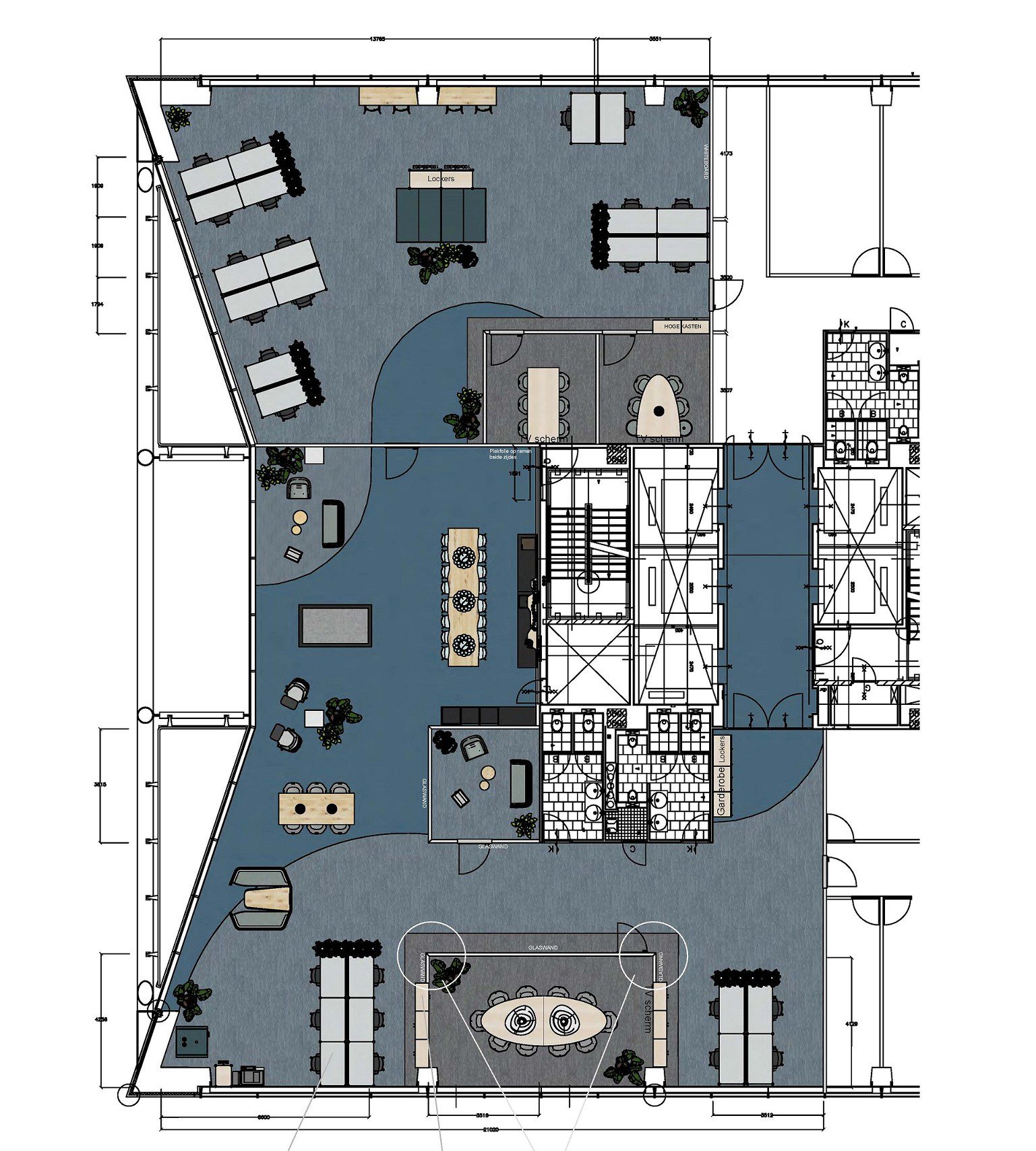 Plattegrond Cenosco door Heering Office Den Haag